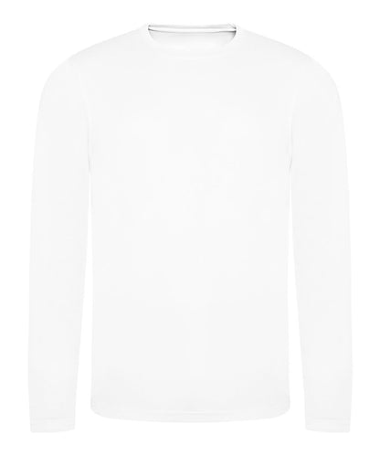 AWDis Just Cool Long sleeve cool T JC002 - Arctic White - Customisable T-Shirt