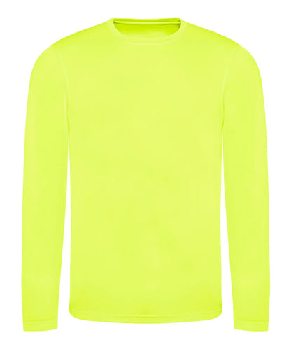 AWDis Just Cool Long sleeve cool T JC002 - Electric Yellow - Customisable T-Shirt