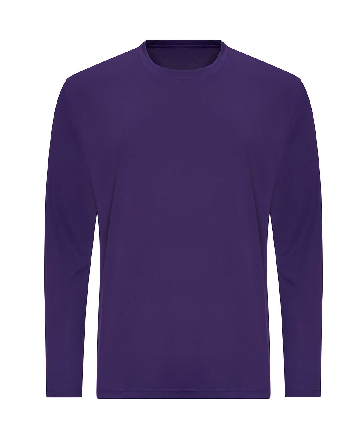 AWDis Just Cool Long sleeve cool T JC002 - Purple - Customisable T-Shirt