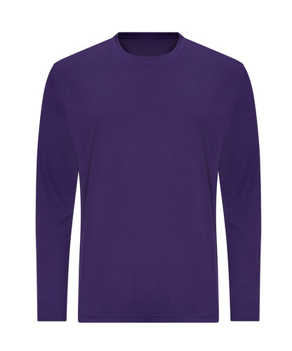 AWDis Just Cool Long sleeve cool T JC002 - Purple - Customisable T-Shirt