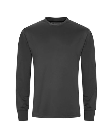 AWDis Just Cool Long sleeve active T JC023 - Charcoal - Customisable T-Shirt