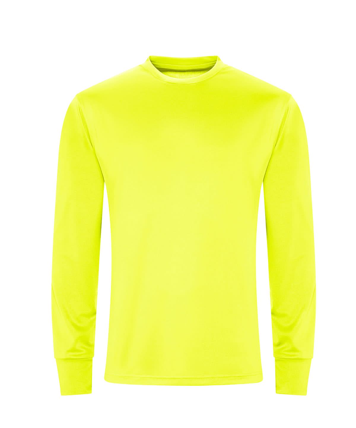 AWDis Just Cool Long sleeve active T JC023 - Electric Yellow - Customisable T-Shirt