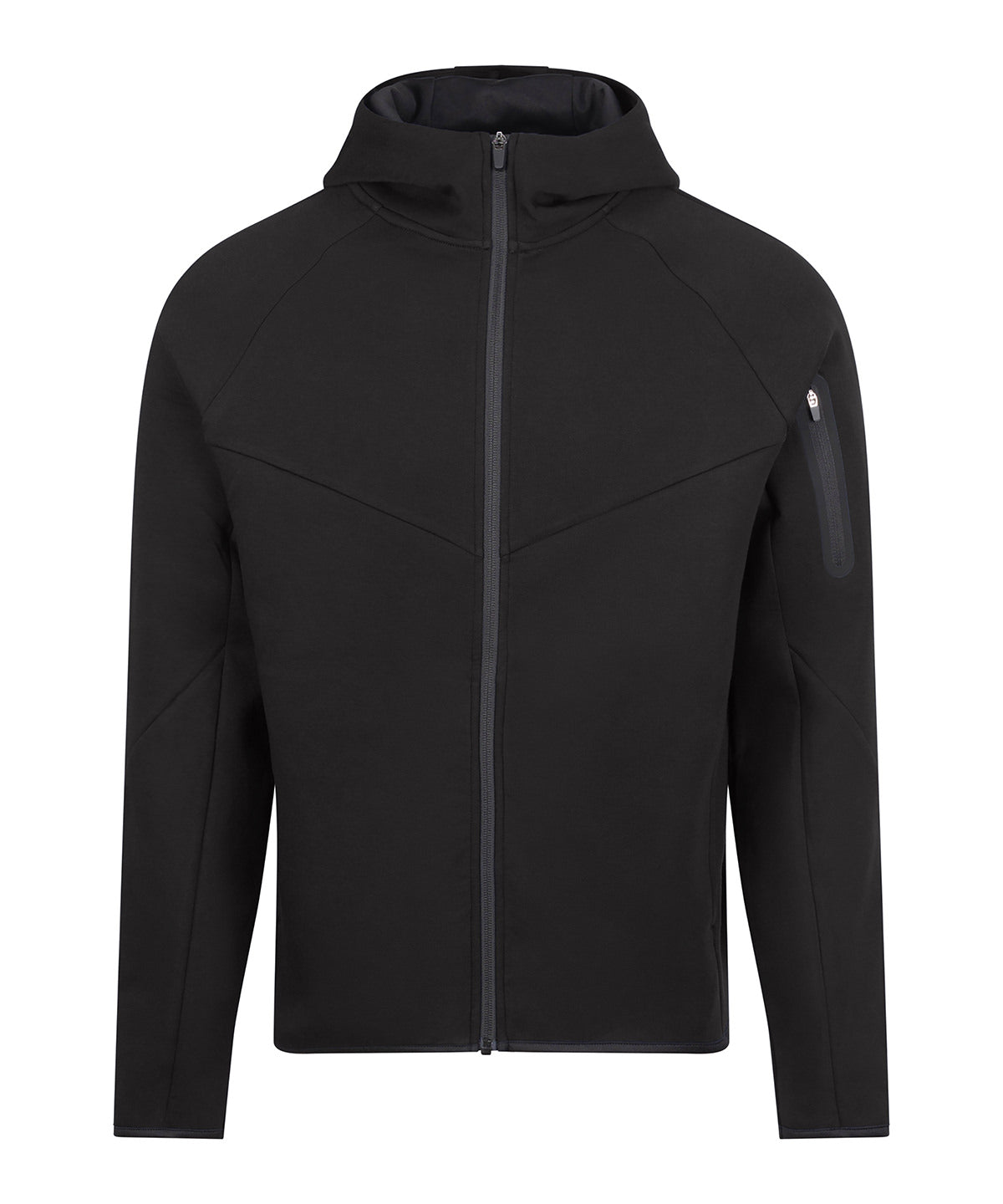 Adapt fleece zoodie - JC305 - Jet Black - Customisable Hoodies