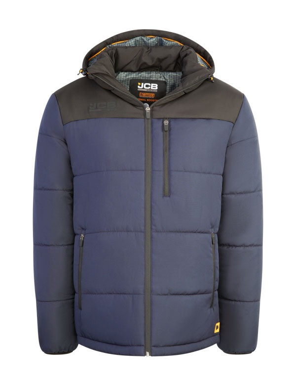 Jcb Workwear Unisex Padded Jacket Jcb006 - Navy Black - Customisable Jackets