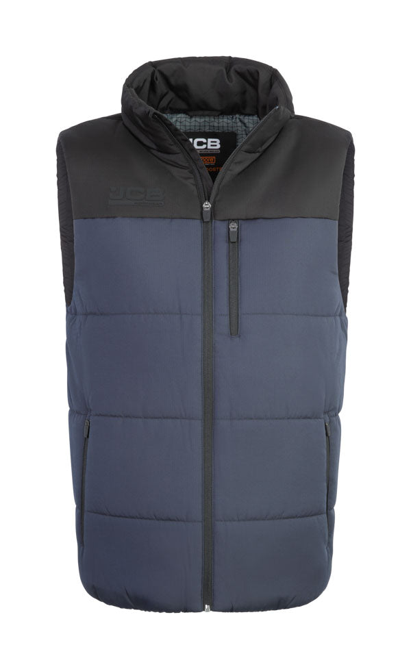 Jcb Workwear Unisex Padded Gilet Jcb007 - Navy Black - Customisable Bodywarmers