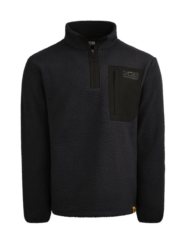 Jcb Workwear Unisex Borg Fleece Jcb013 - Black - Customisable Fleeces