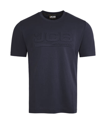 Jcb Workwear Unisex 3 D Embossed T Shirt Jcb014 - Navy Blue - Customisable T-Shirt