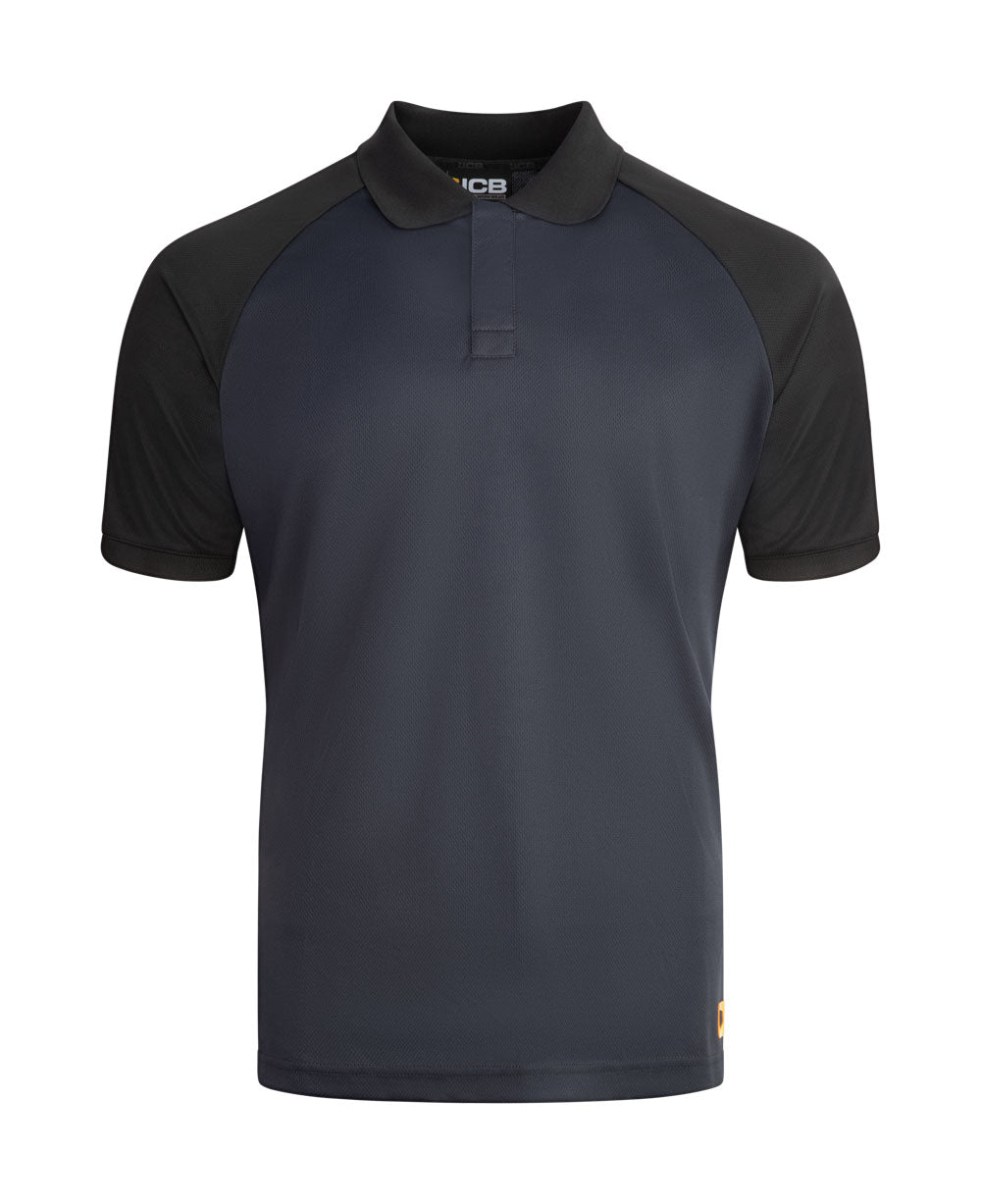 Jcb Workwear Unisex Classic Collar Polo Shirt Jcb016 - Navy Black - Customisable Polo Shirts