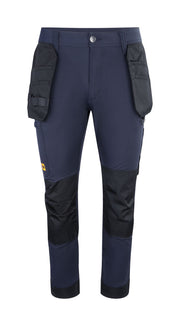 Jcb Workwear Men’ Stretch Holster Pocket Trousers Jcb027 N - Navy Blue - Customisable Trousers