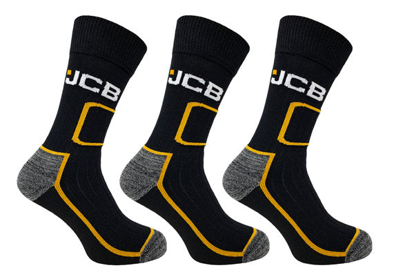 Jcb Workwear Shin Protect Work Socks Jcbx000189 - Black 45967 - Customisable Socks