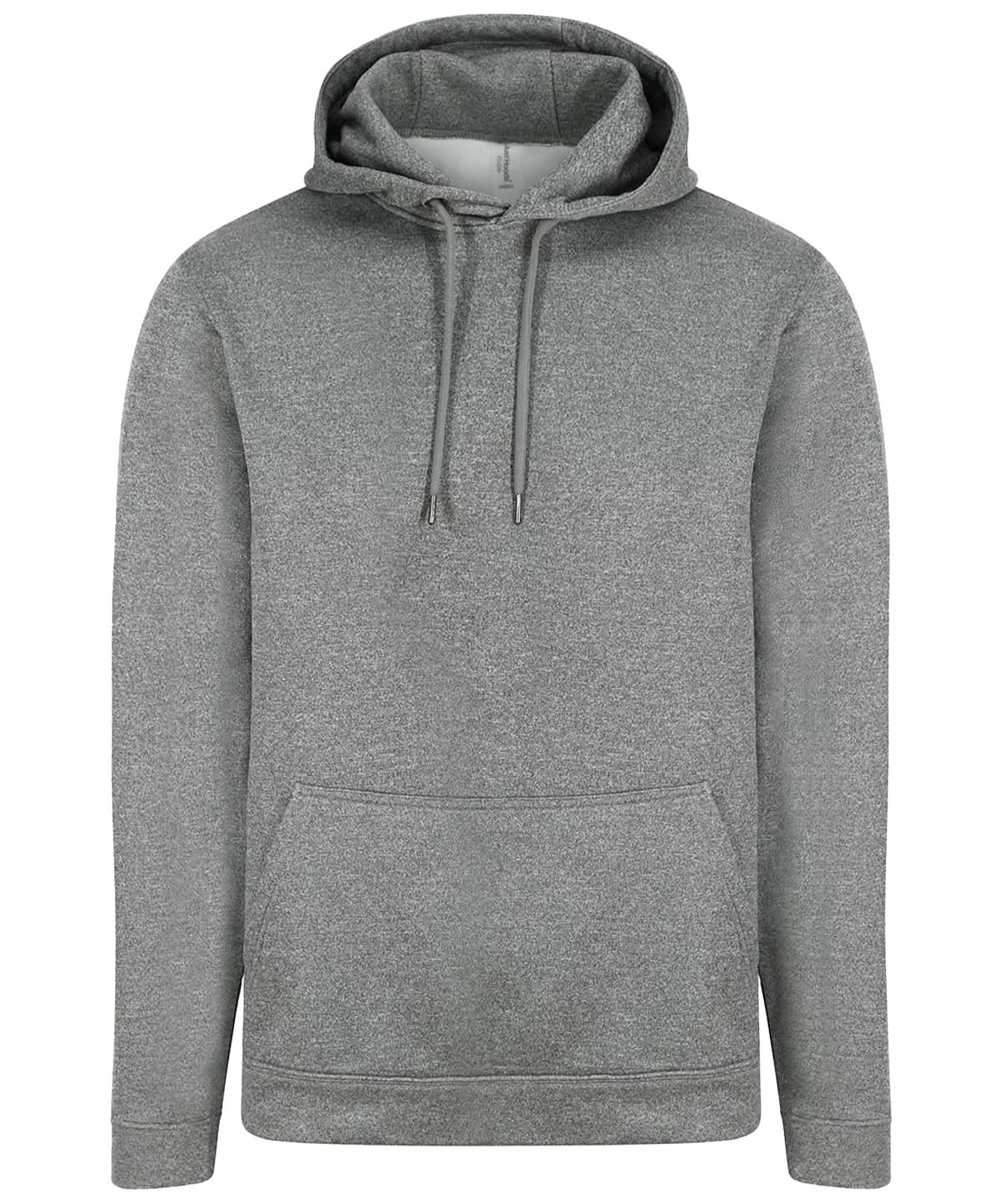 AWDis Just Hoods Sports polyester hoodie JH006 - Grey Melange - Customisable Hoodies