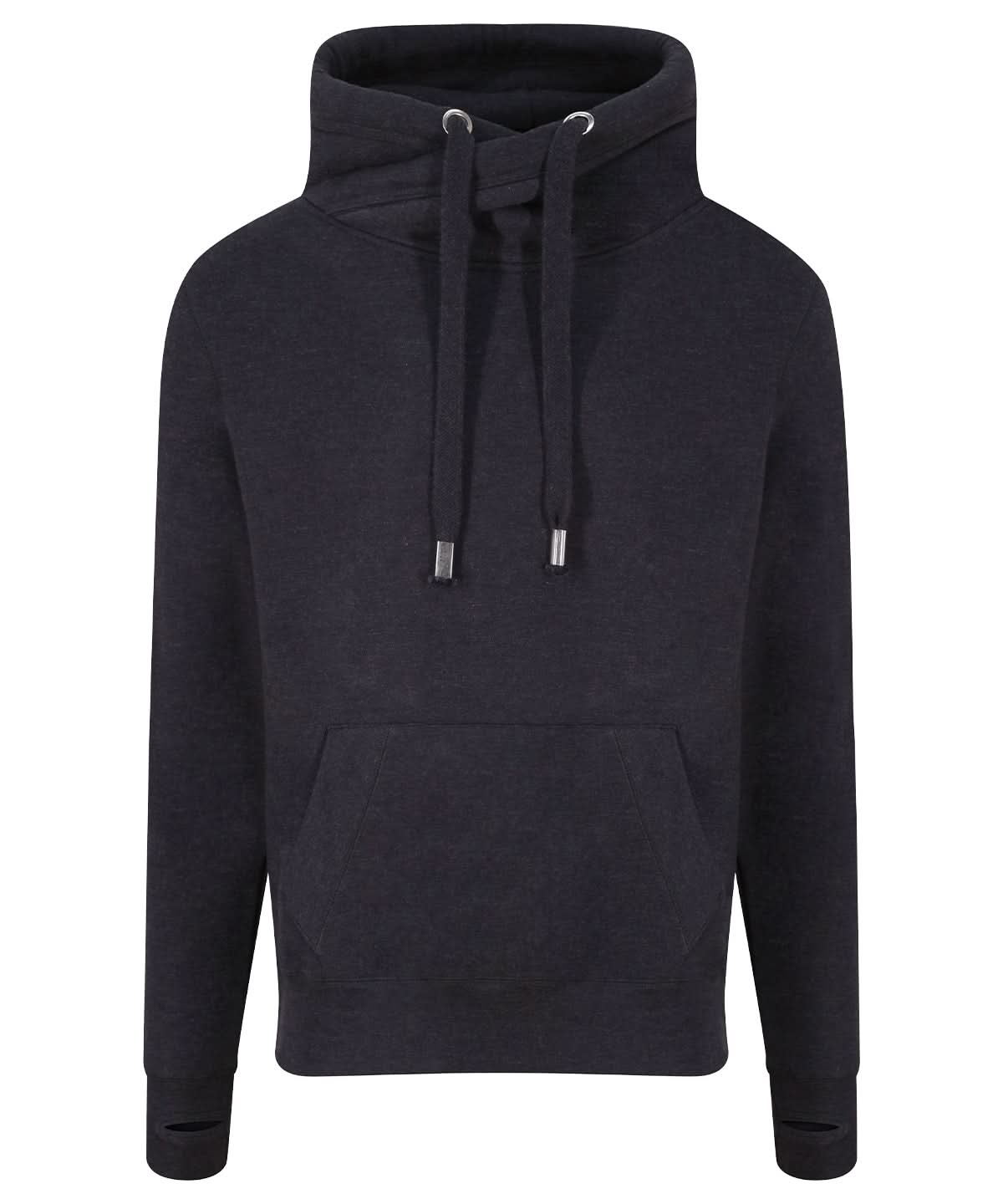 AWDis Just Hoods Cross neck hoodie JH021 - Black Smoke - Customisable Hoodies
