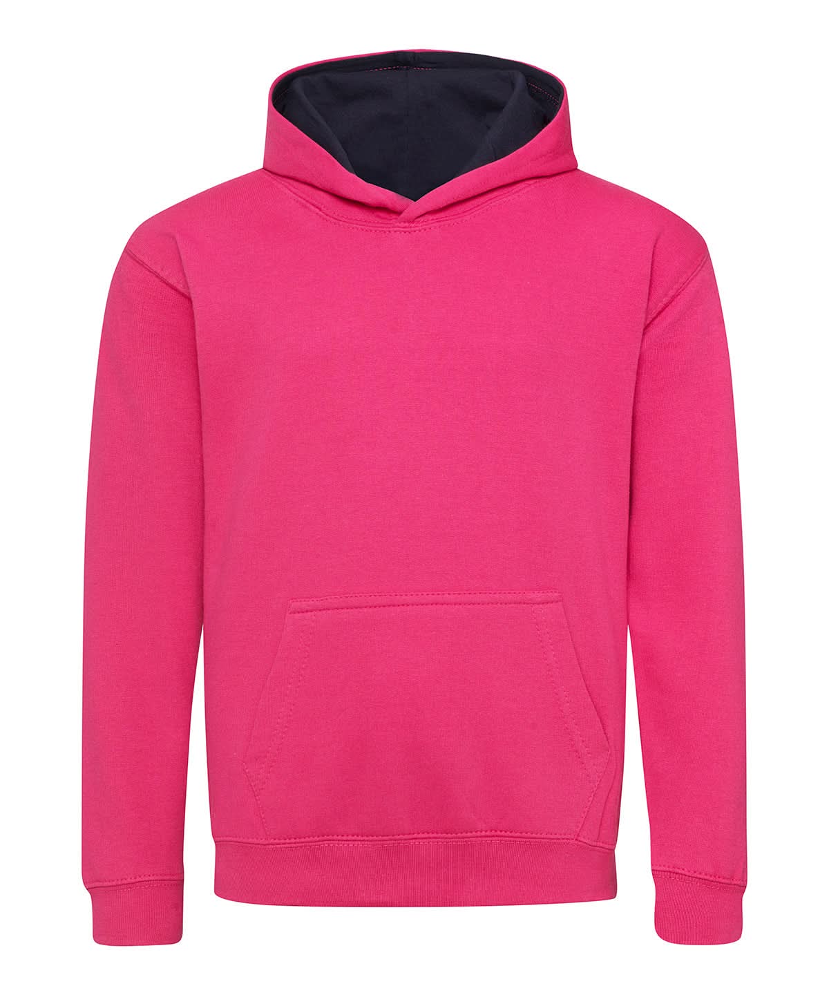 AWDis Just Hoods Kids varsity hoodie JH03J - Hot Pink French Navy - Customisable Hoodies