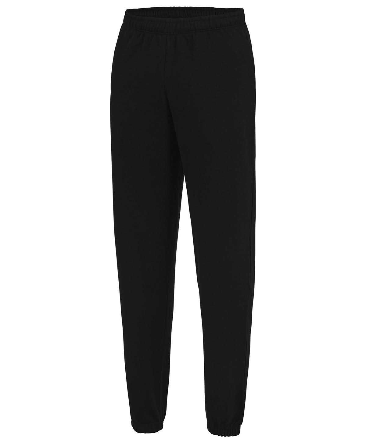 AWDis Just Hoods College cuffed sweatpants JH072 - Deep Black - Customisable Sweatpants