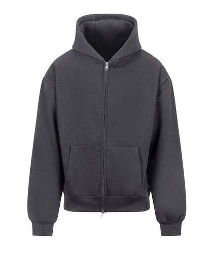 AWDis Just Hoods Signature heavyweight zoodie JH125 - Solid Charcoal - Customisable Hoodies