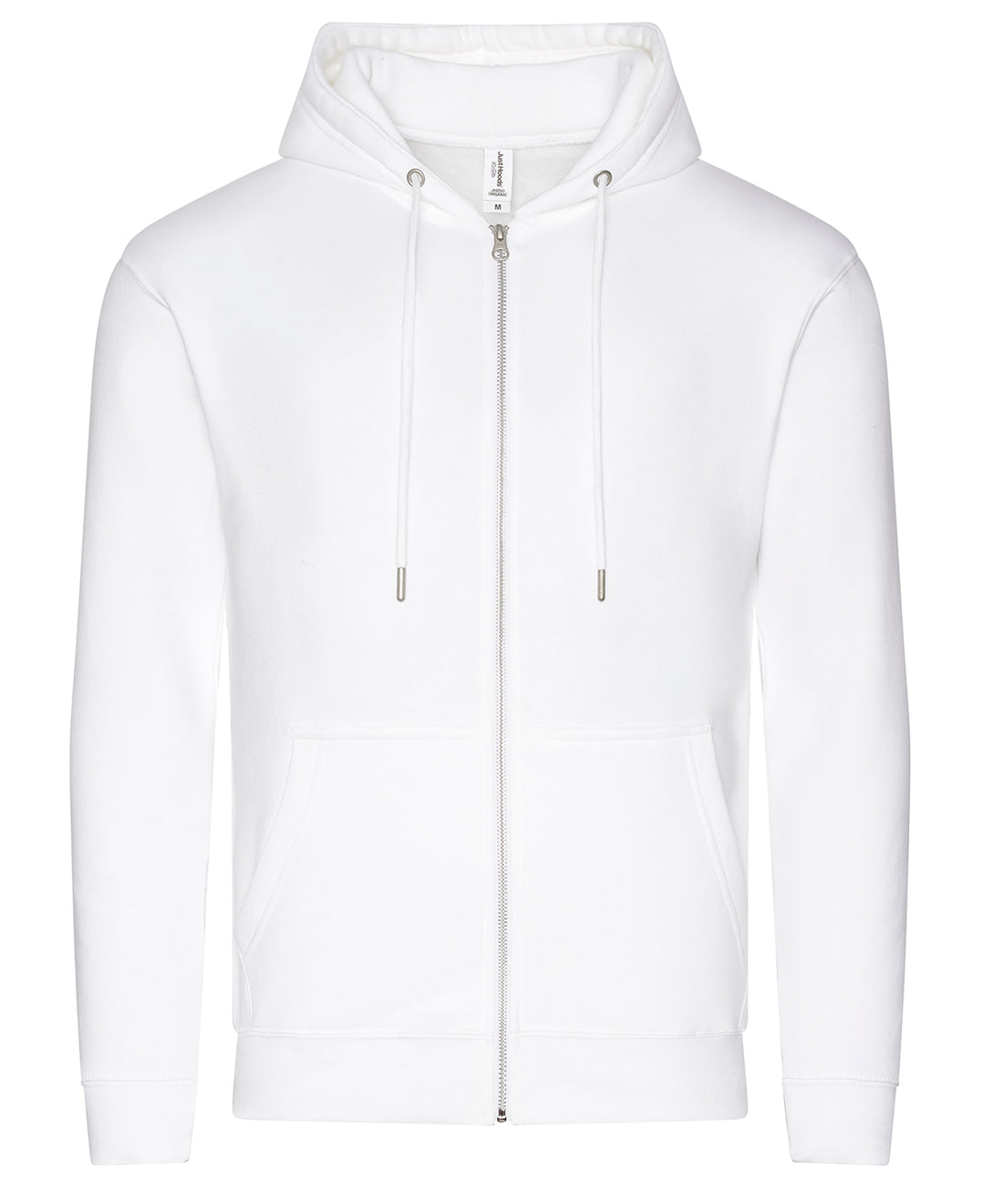Organic zoodie - JH250 - Arctic White - Customisable Hoodies