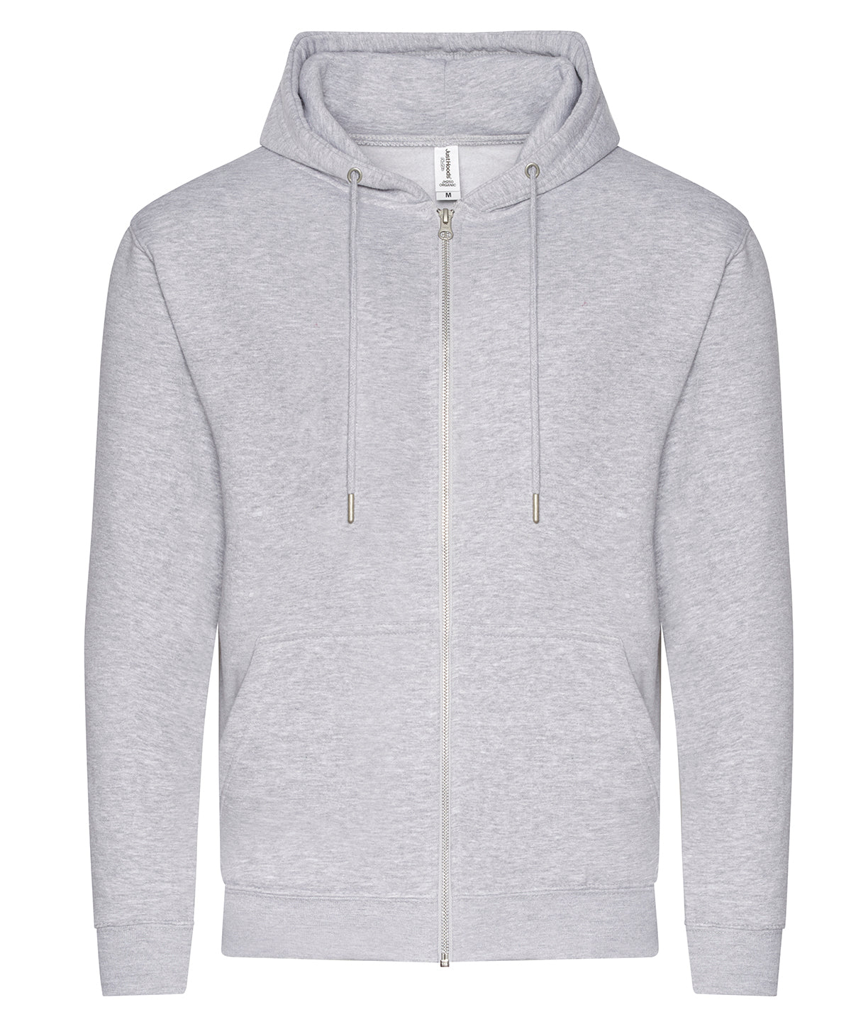 Organic zoodie - JH250 - Heather Grey - Customisable Hoodies