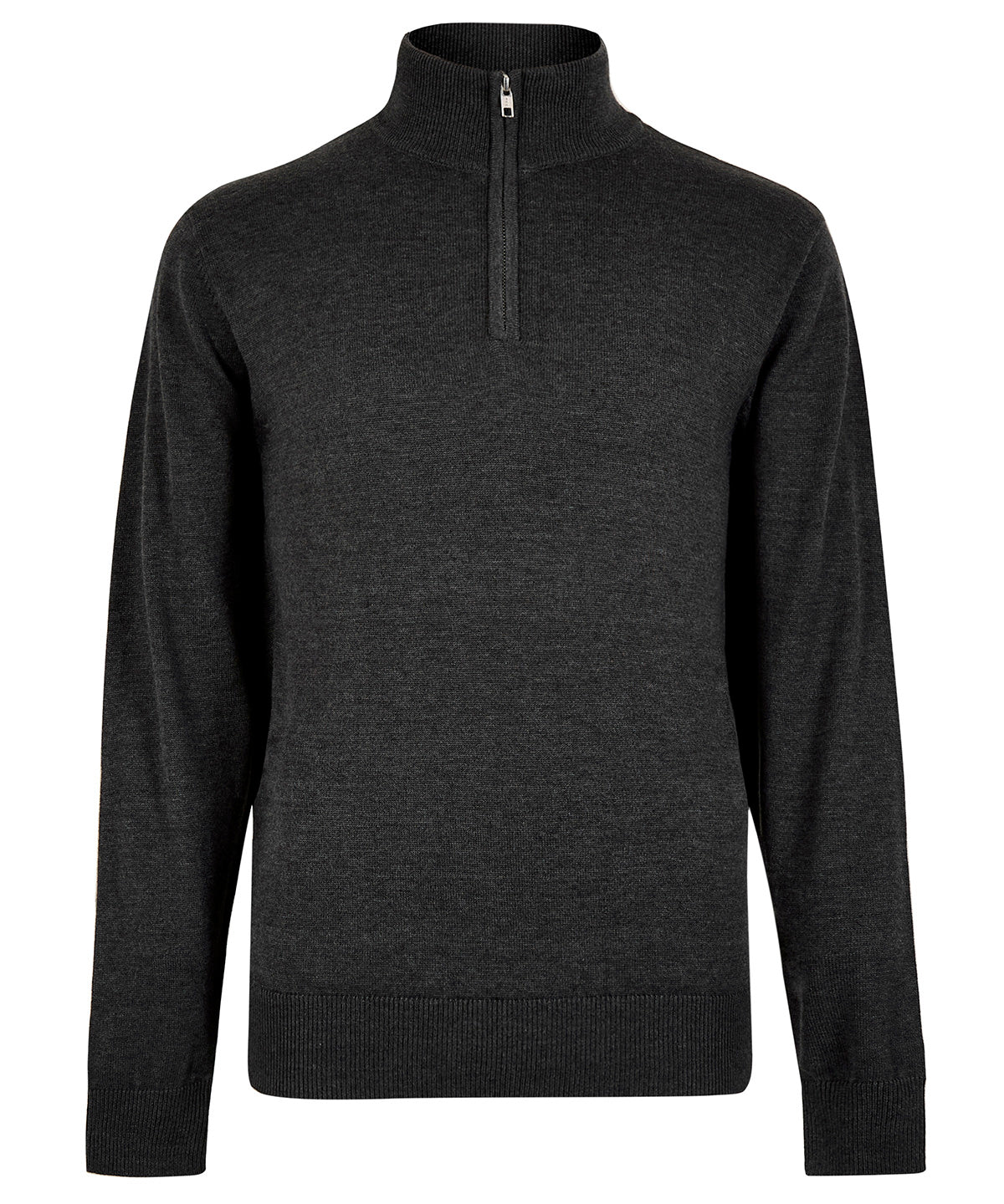 Regular fit Arundel 1/4-zip sweater - KK254 - Graphite - Customisable Knitted Jumpers