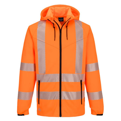 Kx3 Sport Hi Vis Zipped Hoodie Kx303 - Orange - Customisable Hoodies
