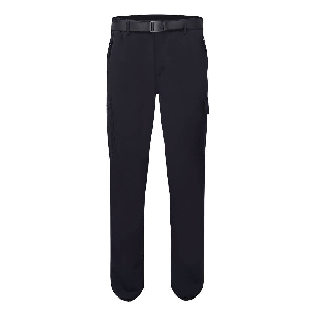 Stretch Lightweight Cuffed Trousers L712 - Black Short - Customisable Work Trousers