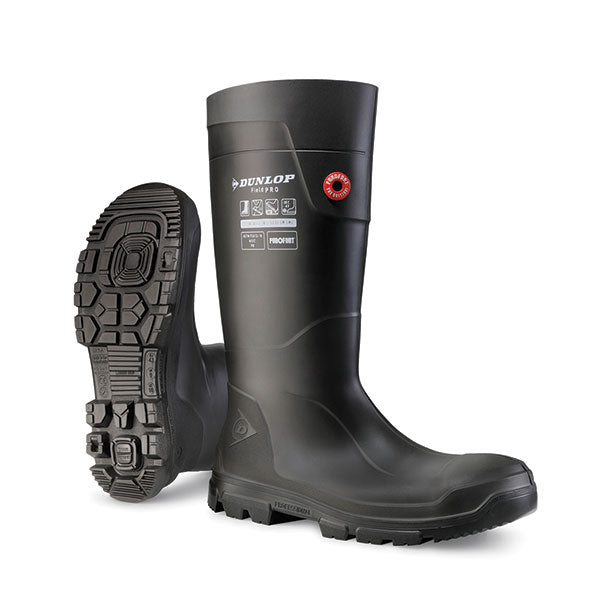 Dunlop Purofort Fieldpro Full Safety Wellington Lj2 Hd01 - Black 4 - Customisable Wellingtons