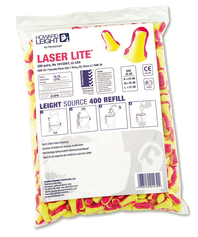 Honeywell Laser Lite LS400 Refill - 200 Pairs - - Customisable Hearing Protection