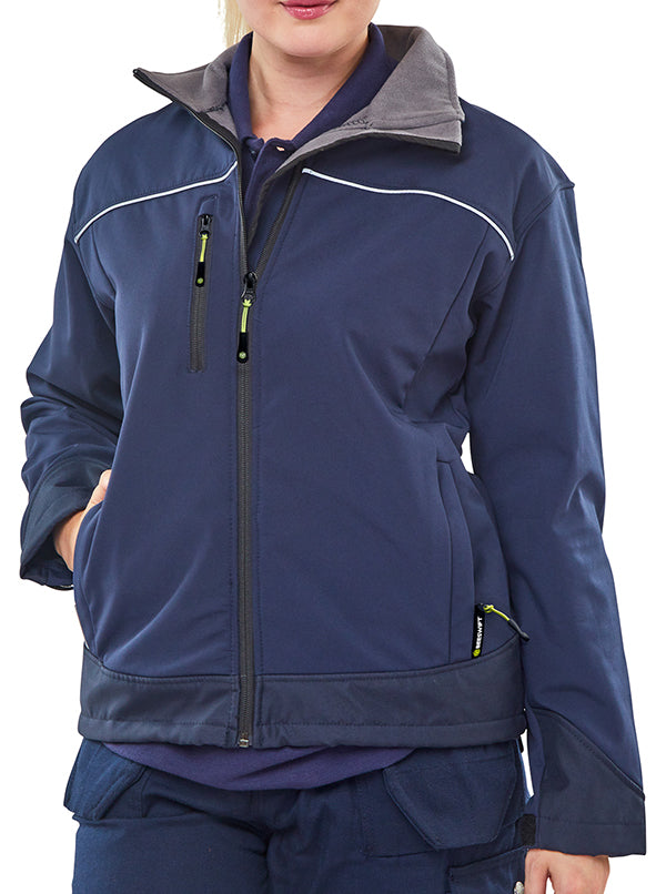 Beeswift Ladies Soft Shell Jacket Lssj - Navy Blue - Customisable Jacket
