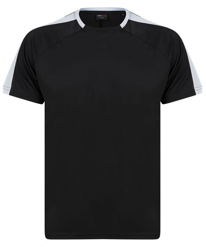 Finden &amp; Hales Finden Hales Unisex team t shirt LV290 - Black White - Customisable T-Shirt