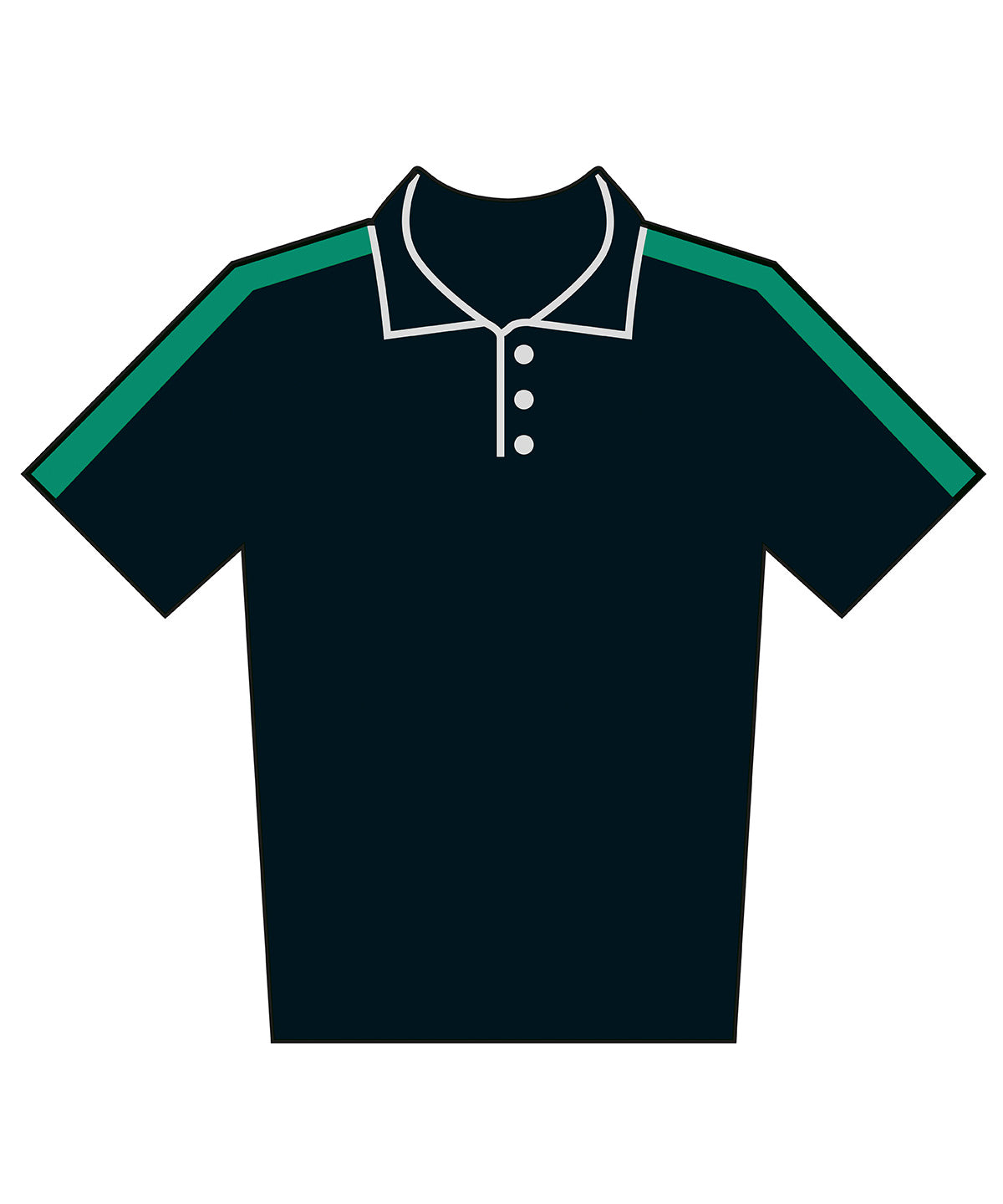 Adults team polo shirt - LV291 - Black Emerald - Customisable Polos