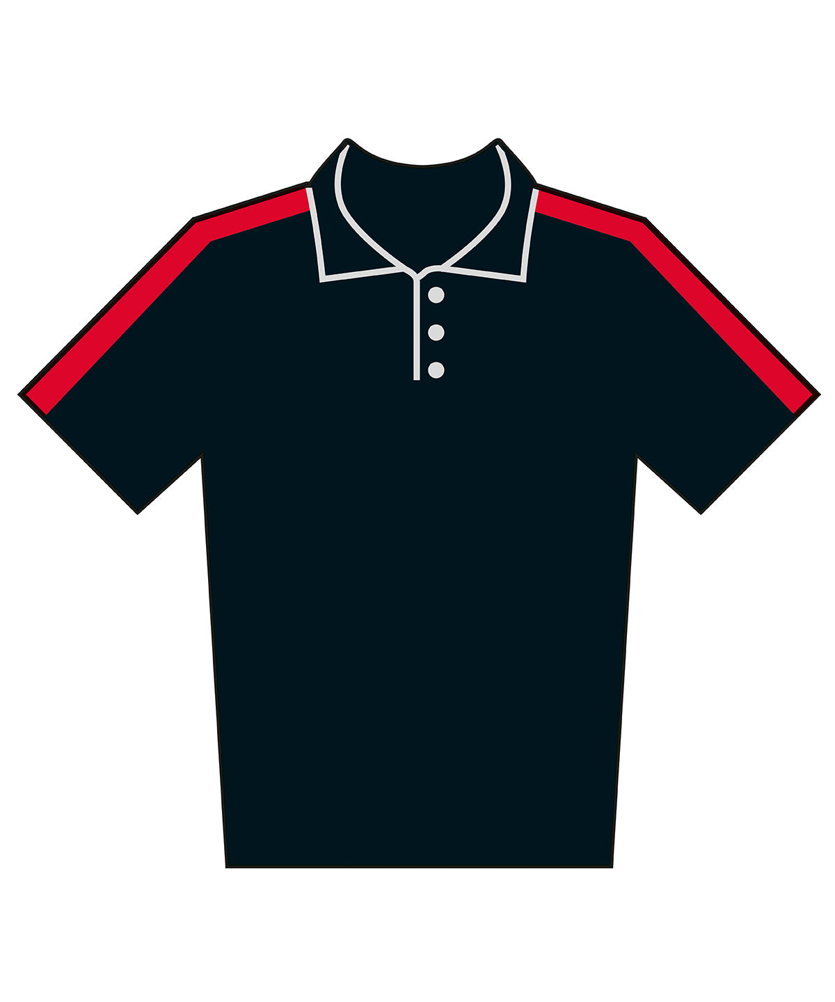 Adults team polo shirt - LV291 - Black Red - Customisable Polos