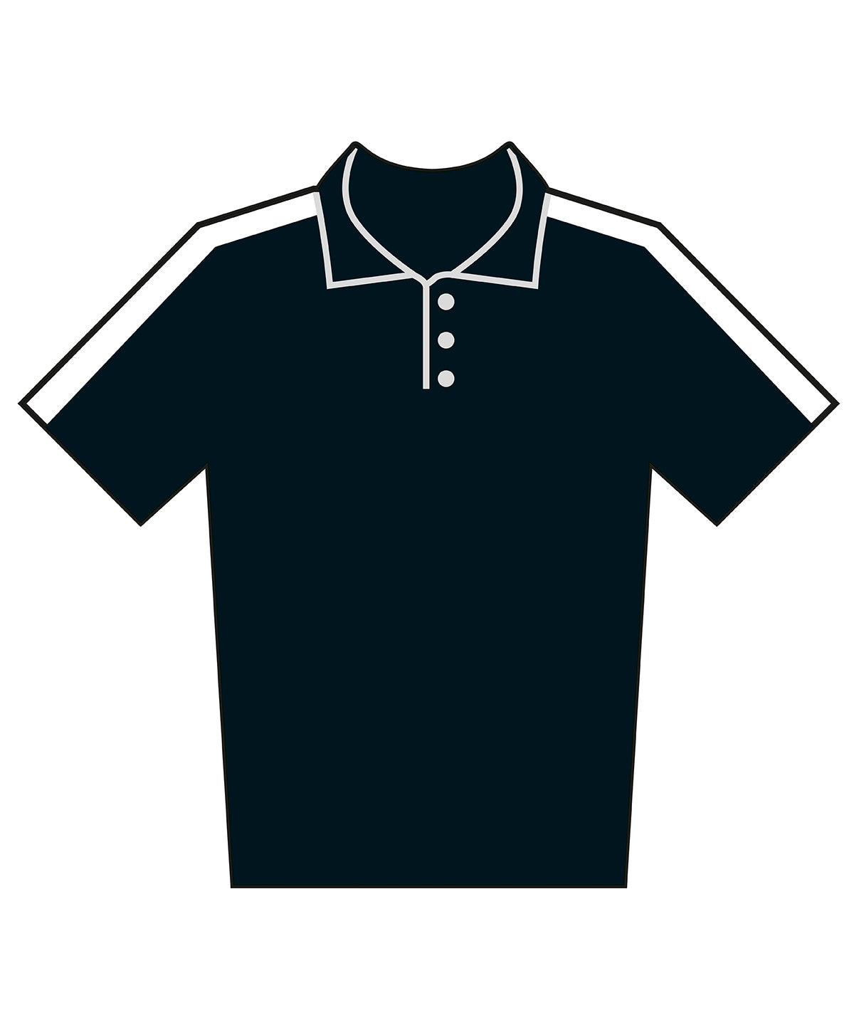 Adults team polo shirt - LV291 - Black White - Customisable Polos