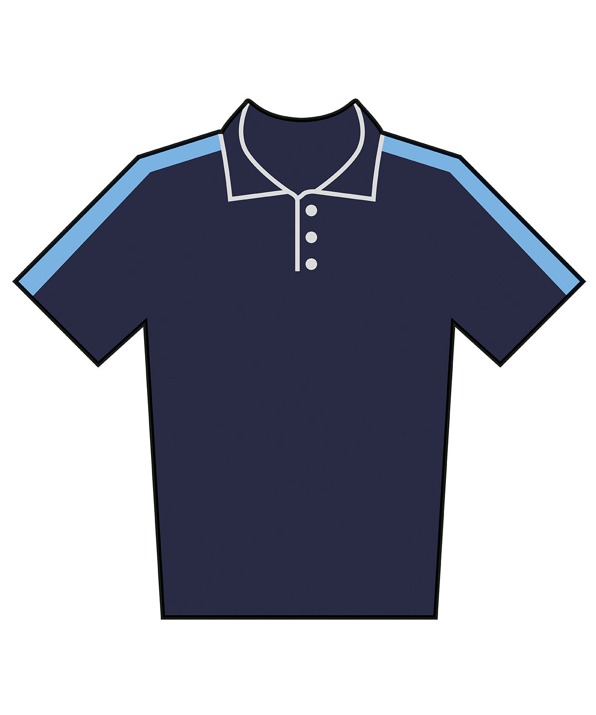Adults team polo shirt - LV291 - Navy Sky - Customisable Polos