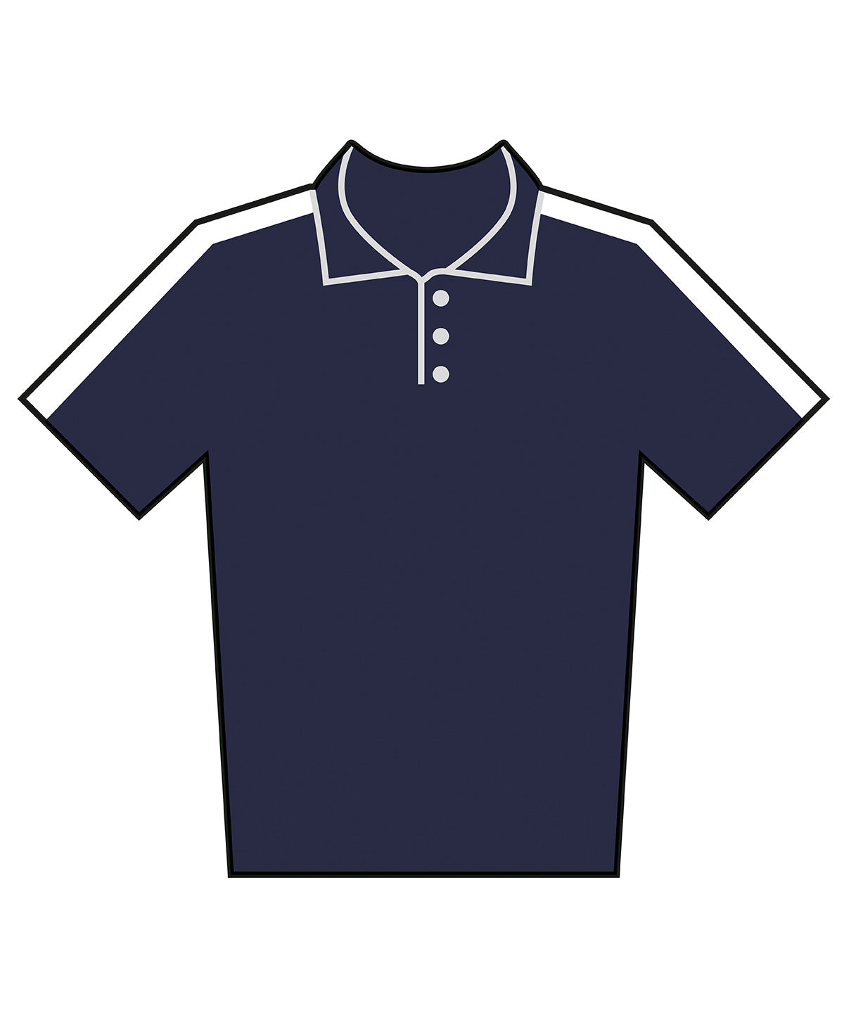Adults team polo shirt - LV291 - Navy White - Customisable Polos