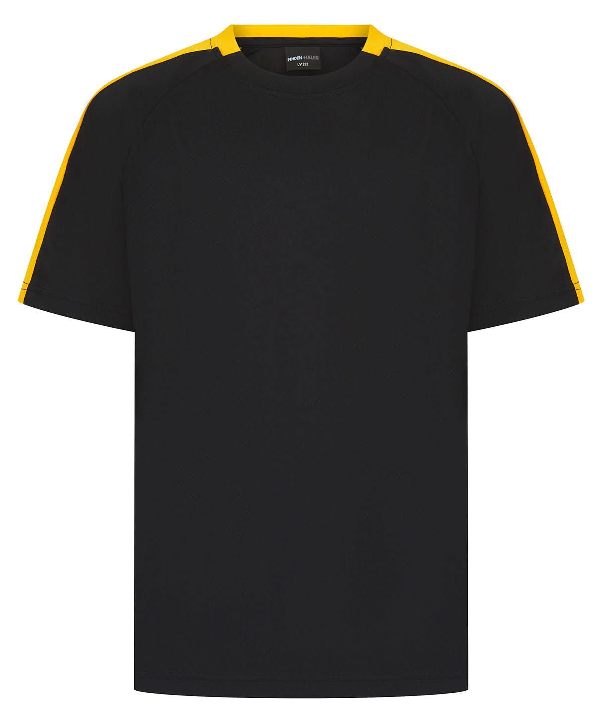 Finden &amp; Hales Finden Hales Kids team t shirt LV292 - Black Gold - Customisable T-Shirt