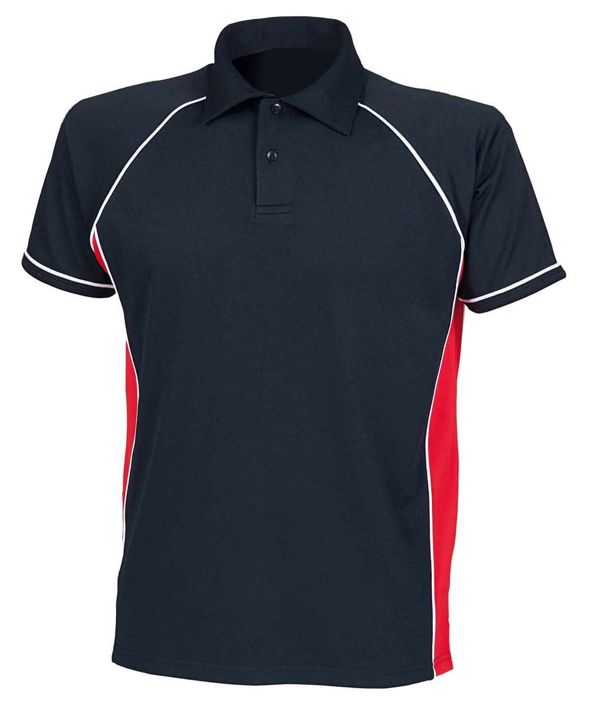 Finden &amp; Hales Finden Hales Piped performance polo LV370 - Navy Red White - Customisable Polos