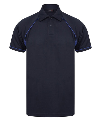 Finden &amp; Hales Finden Hales Piped performance polo LV370 - Navy Royal Royal - Customisable Polos