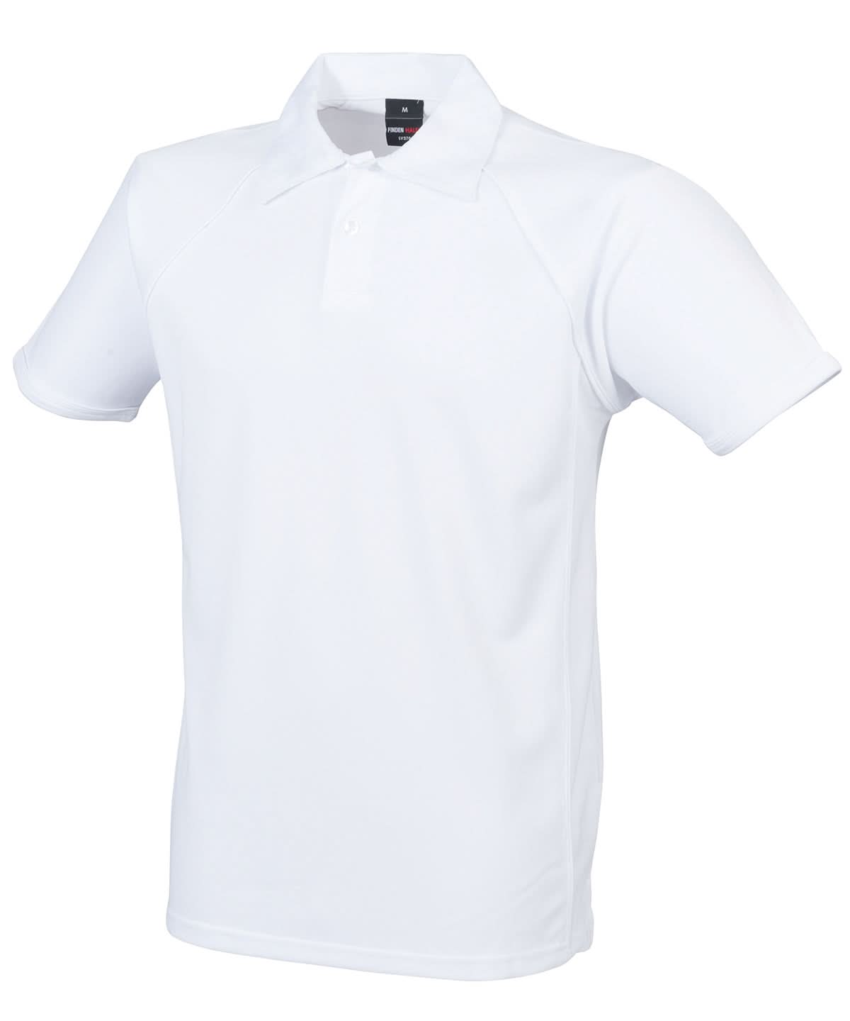Finden &amp; Hales Finden Hales Piped performance polo LV370 - White White - Customisable Polos