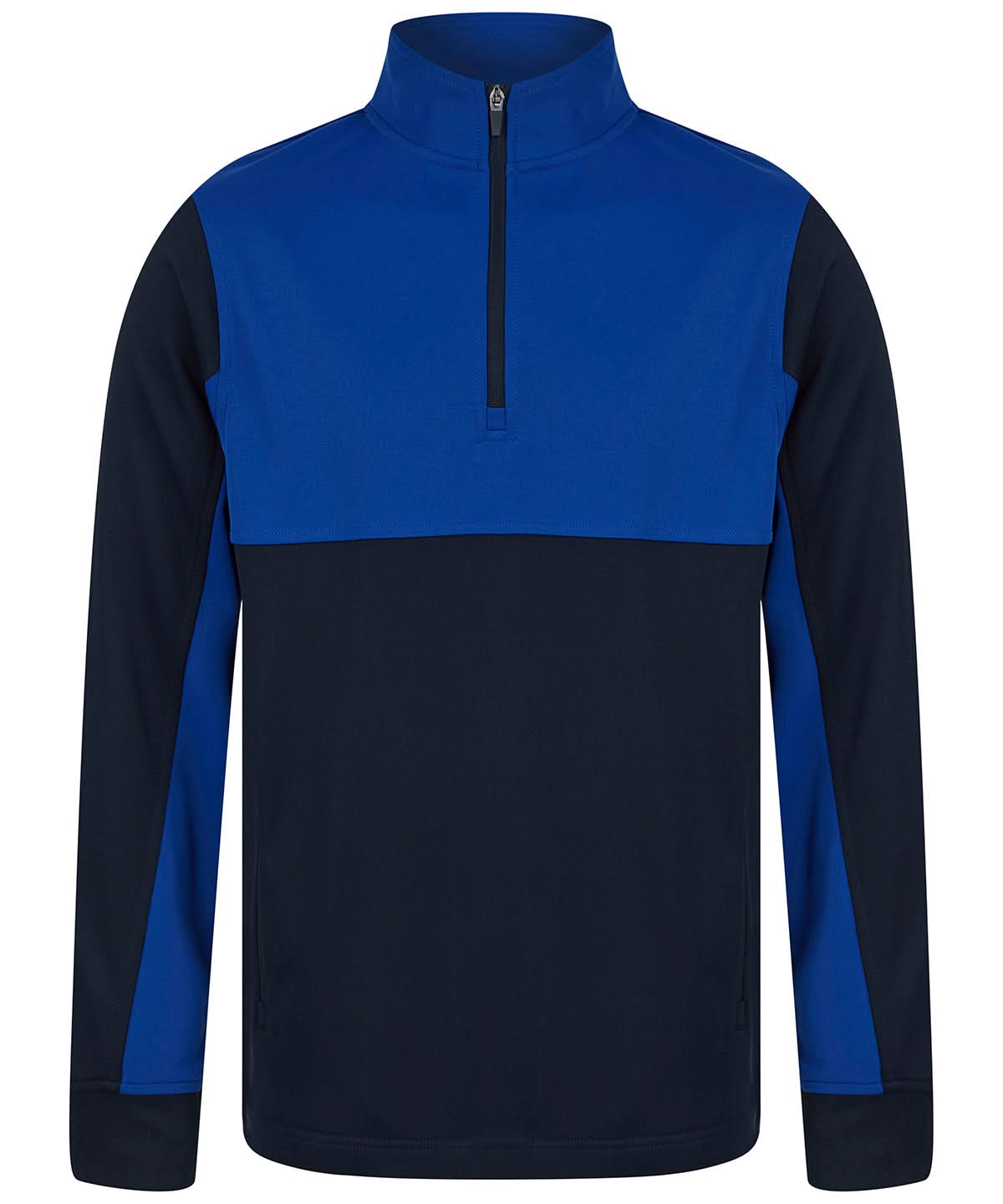 Finden &amp; Hales Adults o Zip Tracksuit Top LV874 - Navy Royal - Customisable Trackwear