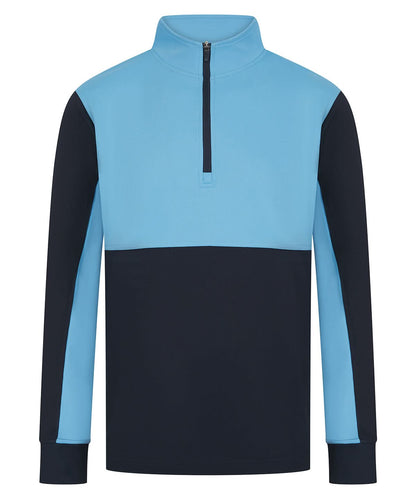 Finden &amp; Hales Adults o Zip Tracksuit Top LV874 - Navy Sky - Customisable Trackwear