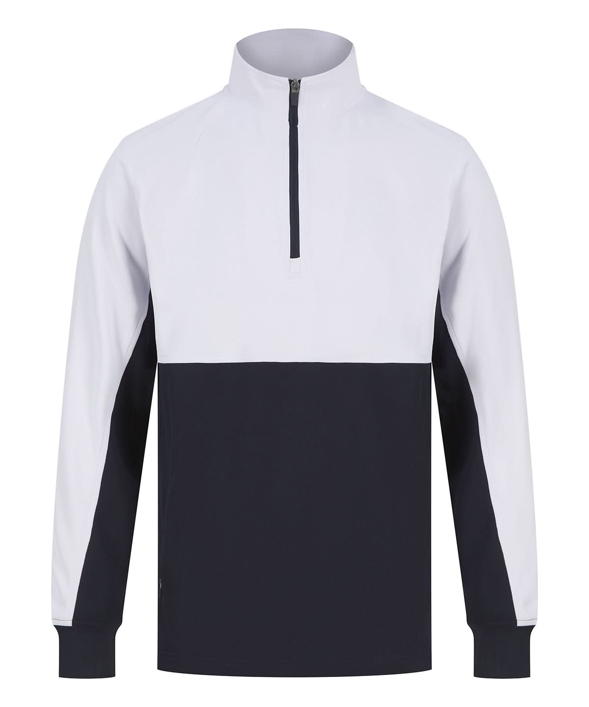 Finden &amp; Hales Adults o Zip Tracksuit Top LV874 - Navy White - Customisable Trackwear