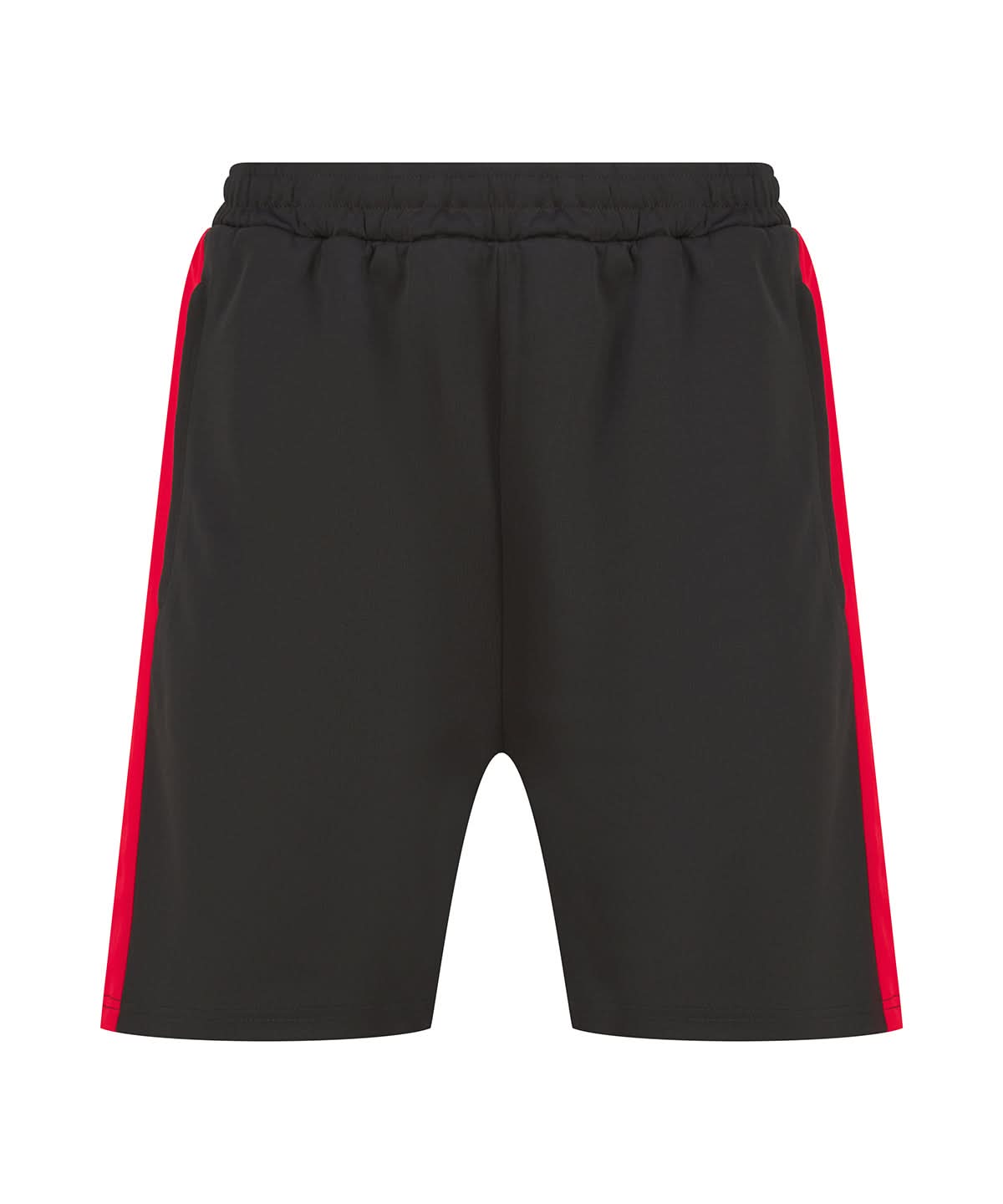 Finden &amp; Hales Finden Hales Knitted shorts with zip pockets LV886 - Black Red - Customisable Shorts