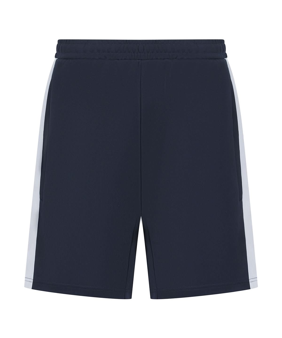Finden &amp; Hales Finden Hales Knitted shorts with zip pockets LV886 - Navy White - Customisable Shorts