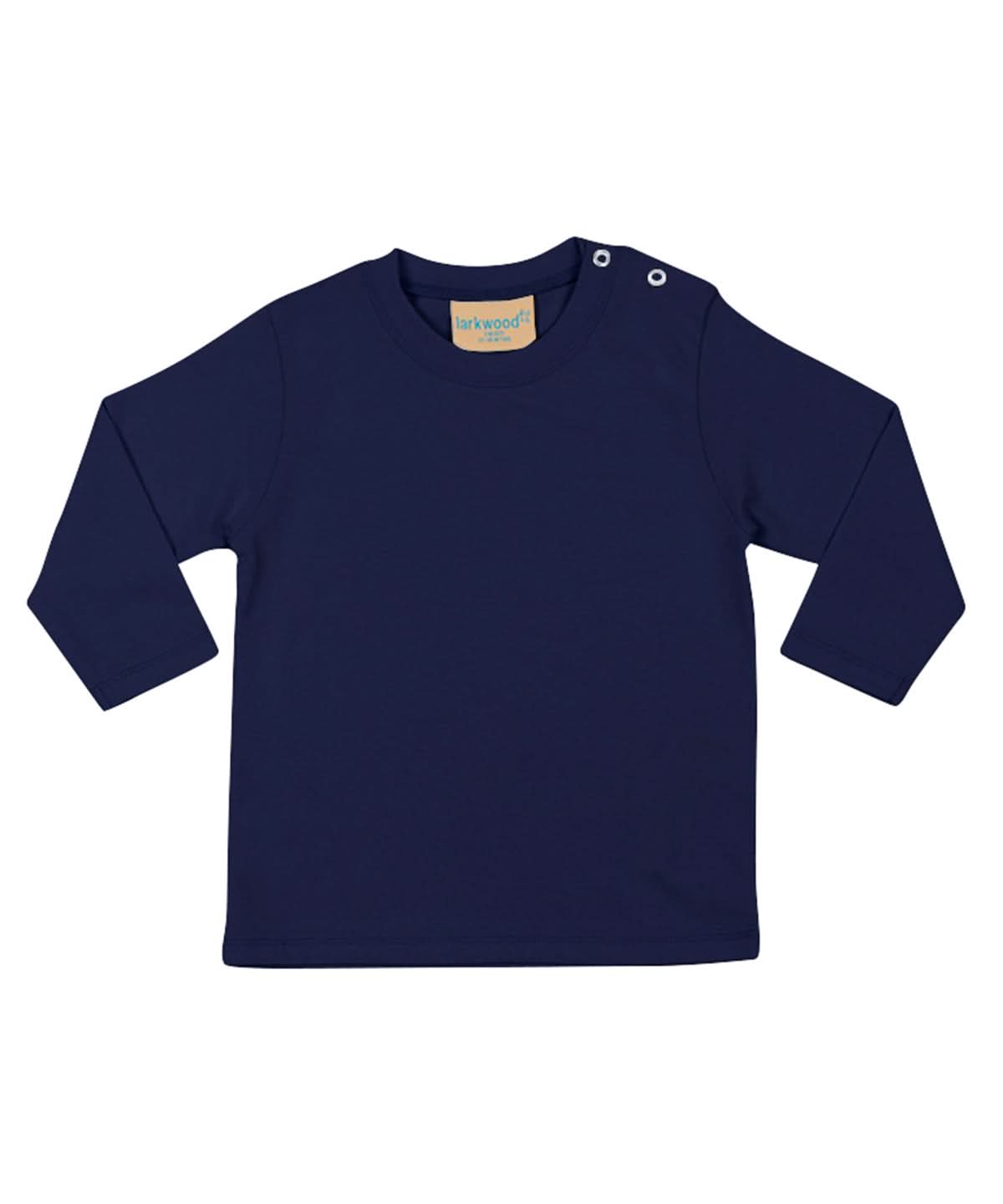 Larkwood Long Sleeved T Shirt LW21T - Navy - Customisable T-Shirt