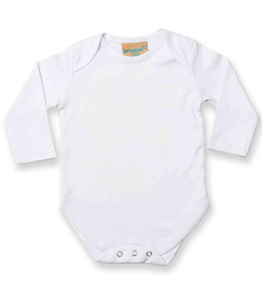 Long Sleeve Baby Bodysuit - LW52T - White - Customisable Bodysuits