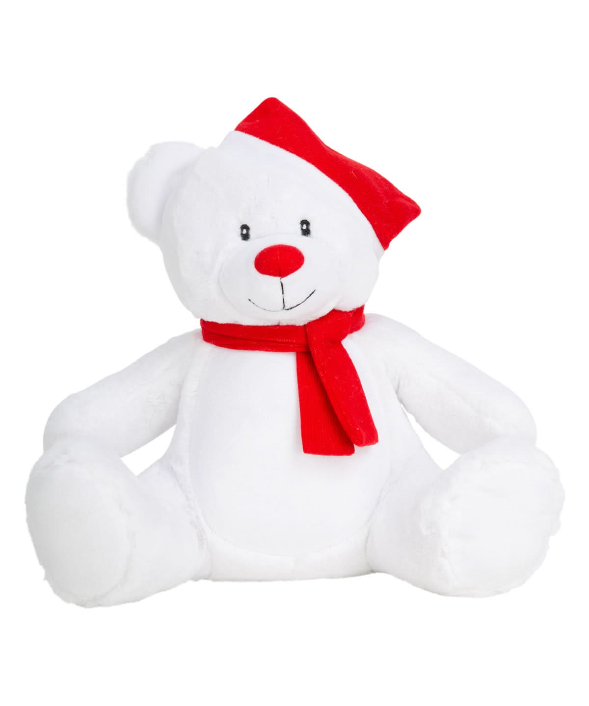 Zippie Christmas bear - MM573 - White One size - Customisable Soft Toys