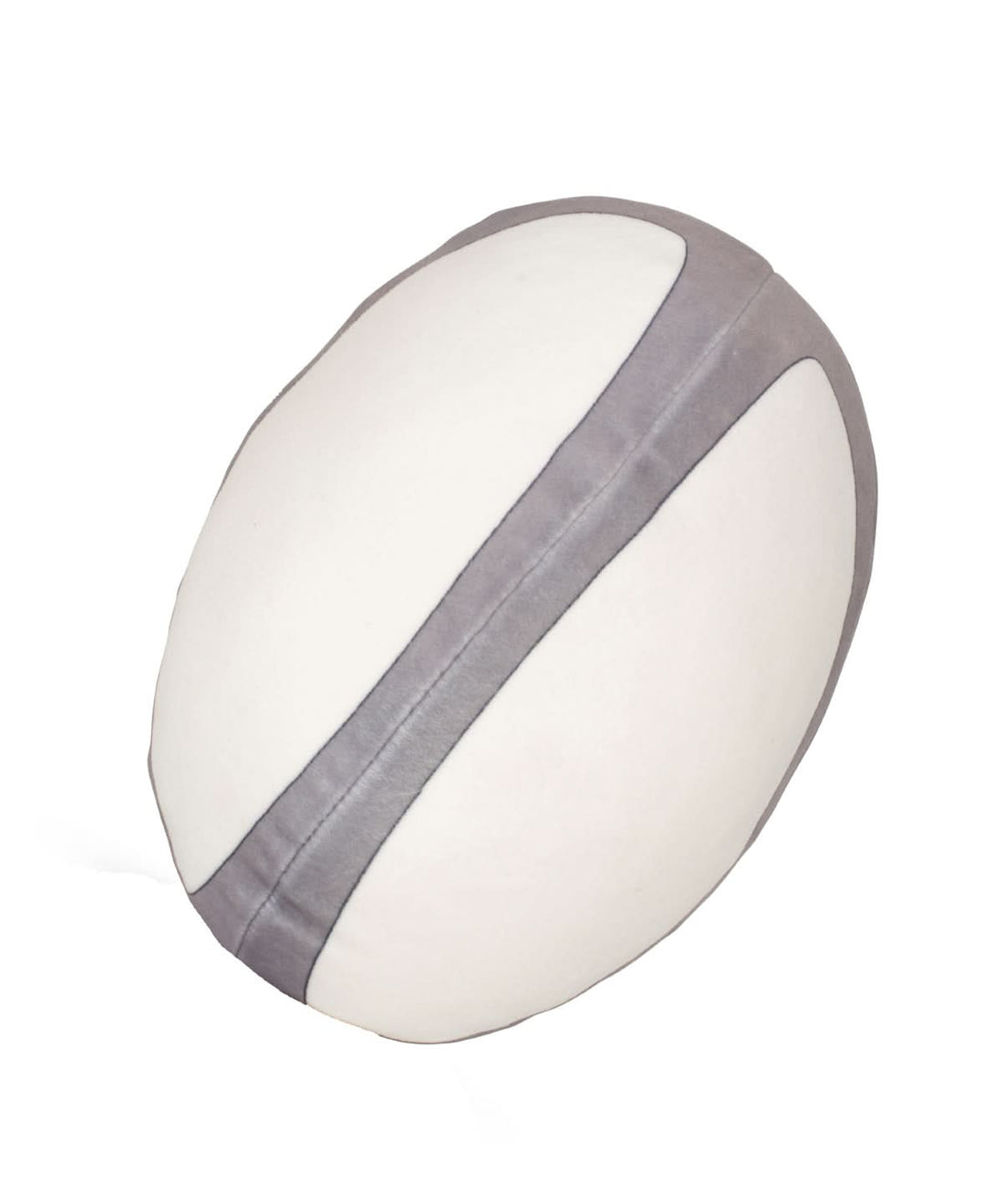 Zippie rugby ball - MM584 - White Grey M - Customisable Soft Toys