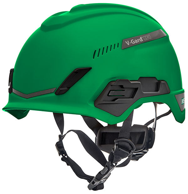 MSA V-Gard H1 Tri-Vented Safety Helmet - Green - Customisable Head Protection