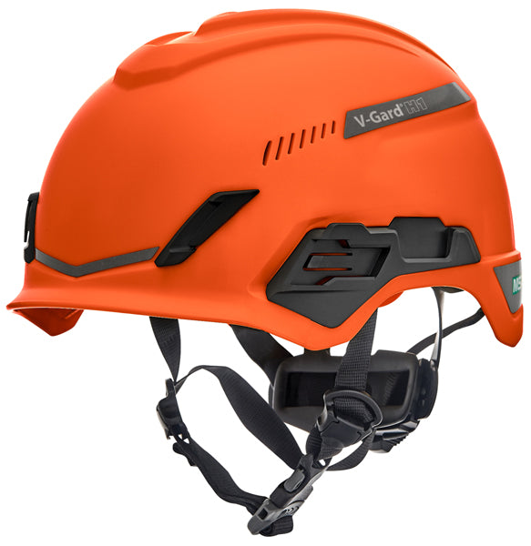 MSA V-Gard H1 Tri-Vented Safety Helmet - Orange - Customisable Head Protection