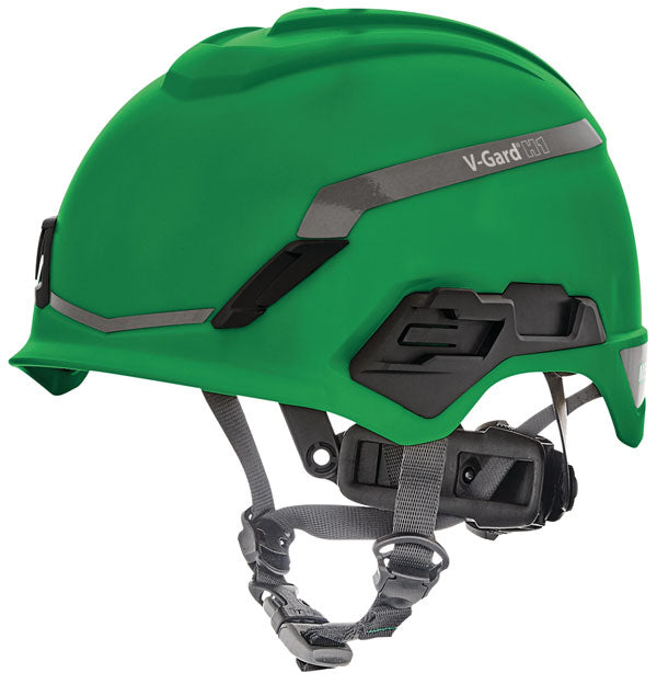 MSA V-Gard H1 Non Vented Safety Helmet - Green - Customisable Head Protection