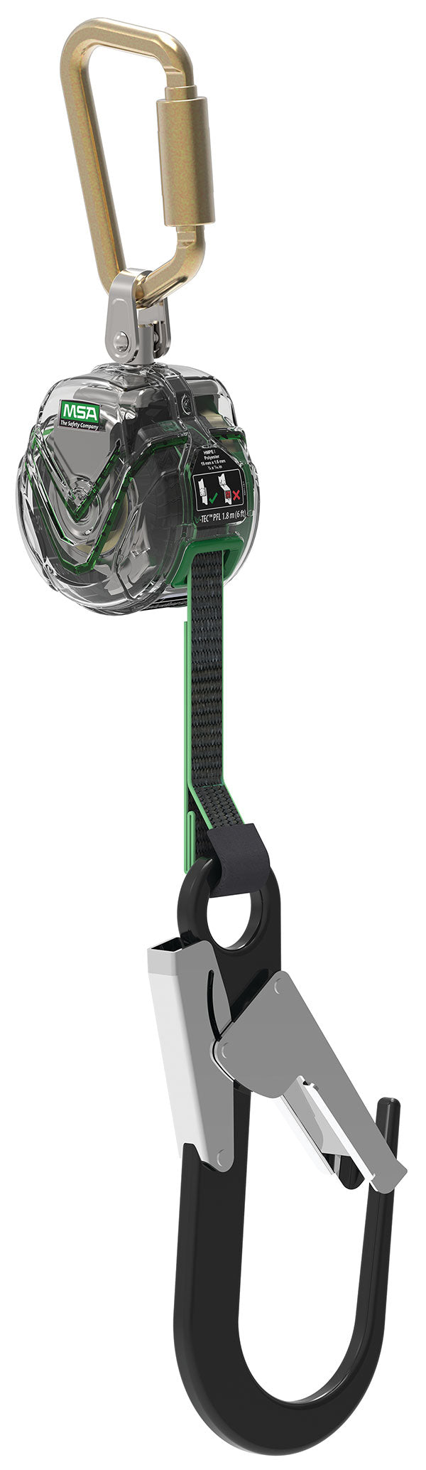 V Tec Mini Personal Limiter M Aluminium S Hook Shock Single Leg Msa63011 00 Seu - MSA63011-00SEU - Chrome 1.8M - Customisable Lanyards